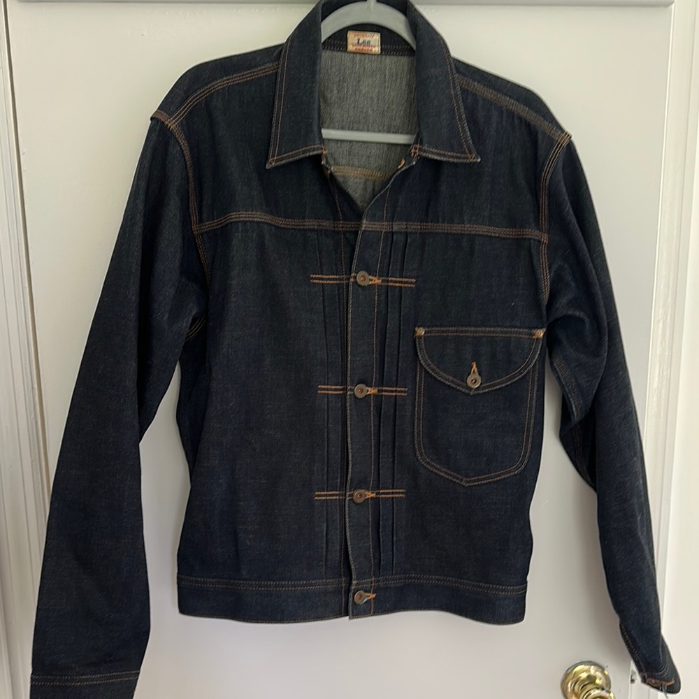 Lee Dark Rinse Vintage Denim Jacket with Pintuck Placket